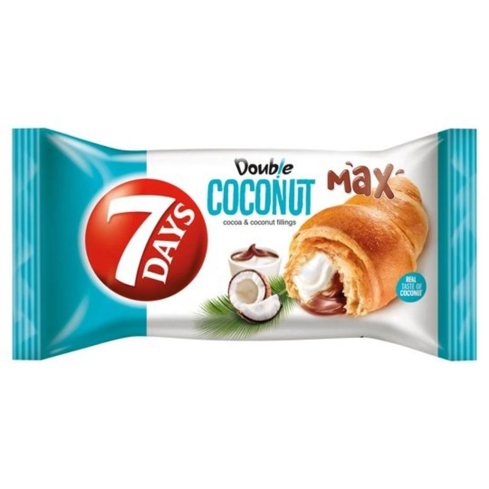 7 Days Double Coconut & Cocoa Croissant, Croissant mit Kokos und Schokolade von 110g