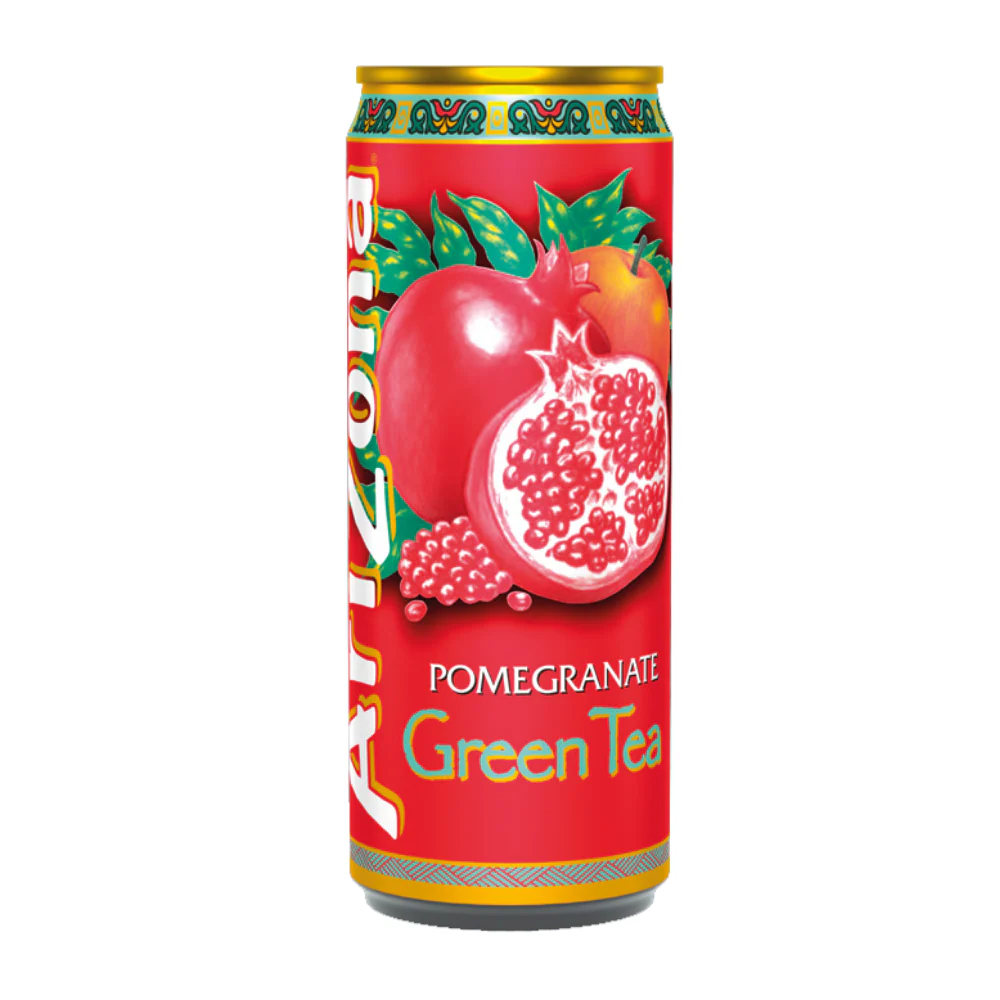 Arizona Green Tea Pomegranate, grüner Tee mit Granatapfel 330ml