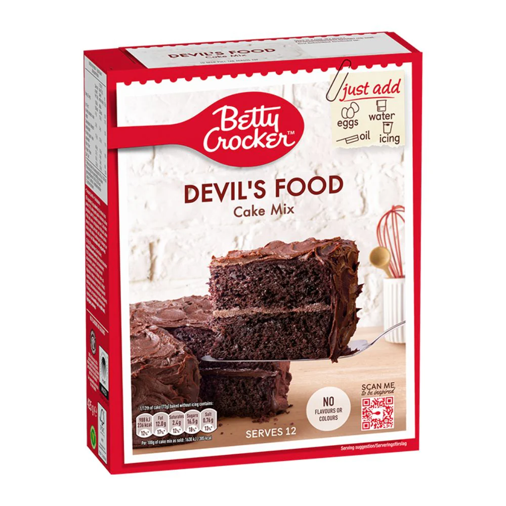 Betty Crocker Devil's Food Cake Mix, Schokoladenkuchenmischung 425g