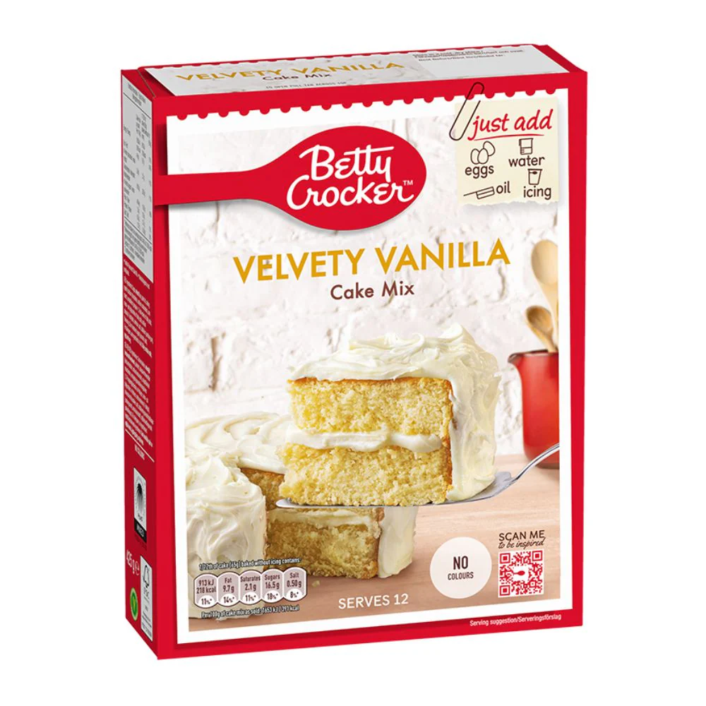 Betty Crocker Samtige Vanille-Kuchenmischung, 425g weiche Vanillekuchenmischung