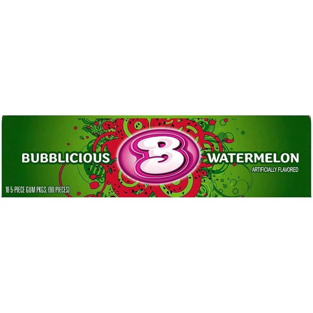Bubblicious Watermelon, Kaugummi X5 Wassermelone 42g