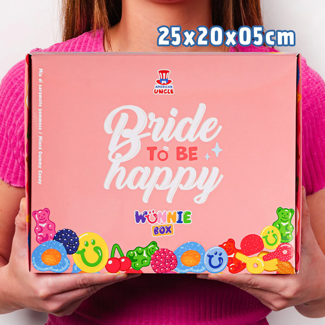 Wunnie box "Bride to be Happy", das Candy box zum Zusammenstellen mit den Gummibonbons der Braut - Image 4