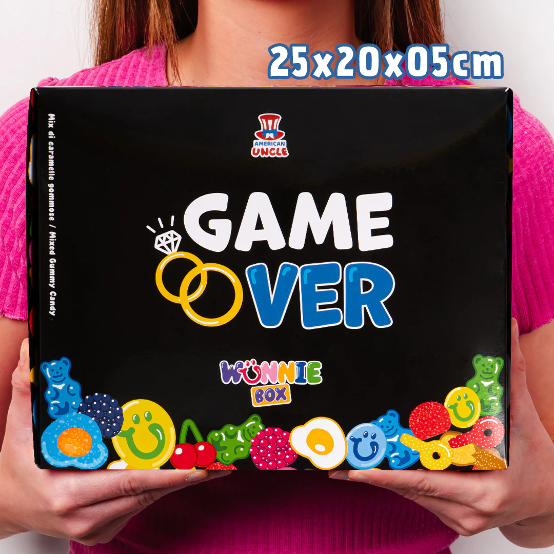 Wunnie box "Game over", das Candy box zum Zusammensetzen mit den Lieblingsgummibärchen des Bräutigams - Image 4