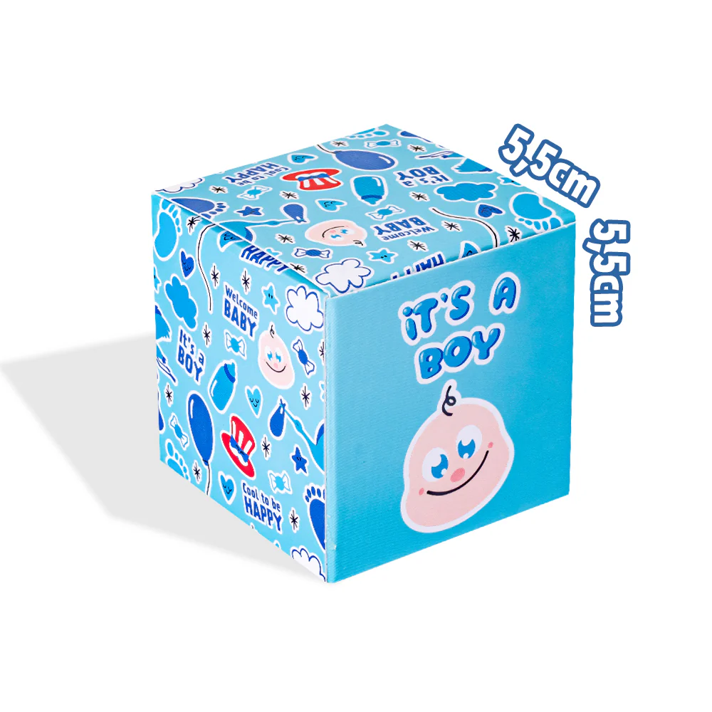 Candy Cube Kit “Es ist ein Junge”, Gummibärchenboxen zu 50g, ideal für die Babyparty oder Geburt (25, 50 oder 75 Stk.) - Image 4