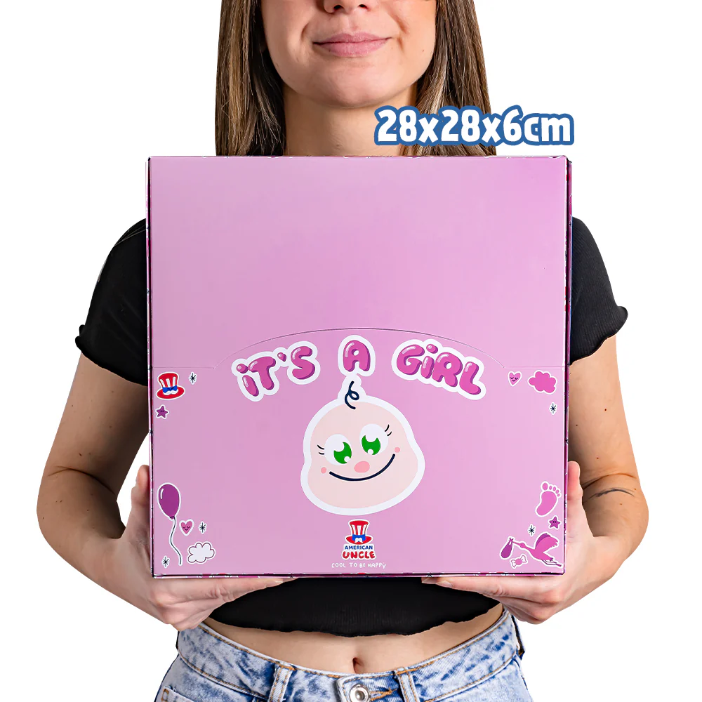 Candy Cube Kit “Es ist ein Mädchen”, 50g Gummibärchen-Döschen ideal für die Babyparty oder Geburt (25, 50 oder 75 Stk.) - Image 6