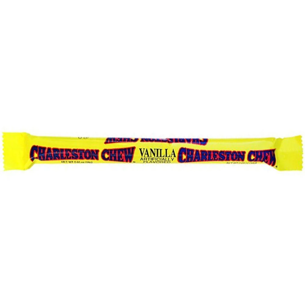 Charleston Chew Vanilla, Vanille-Nougat mit Schokoladenüberzug, 18g