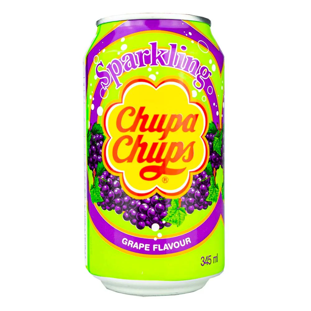 Chupa Chups Drink Traube, sprudelndes Getränk mit Traubengeschmack, 345ml