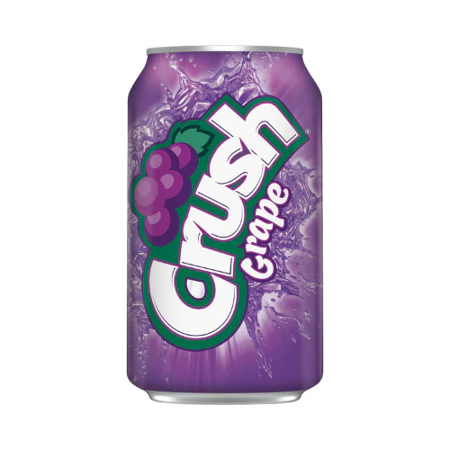 Crush Grape, süßes und sprudelndes Traubengetränk in 355ml