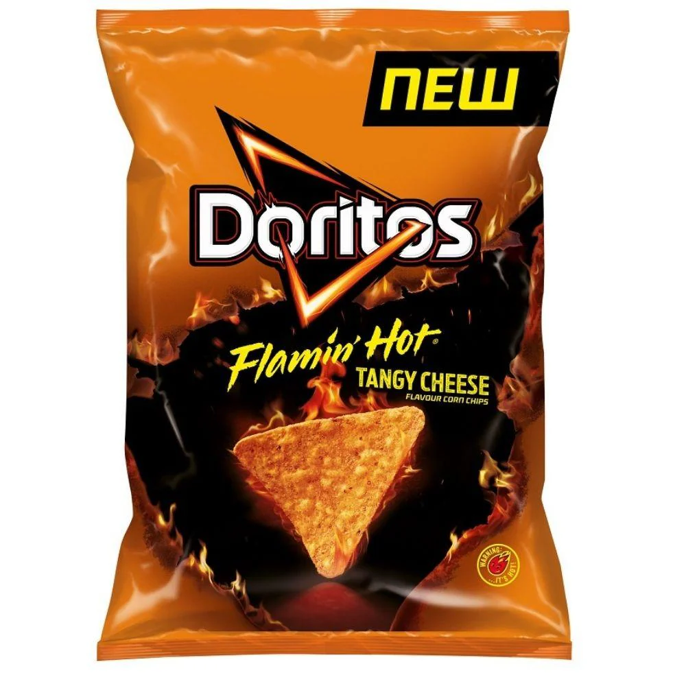 Doritos Flamin Hot & Tangy Cheese, scharfe Käse-Nachos 150g