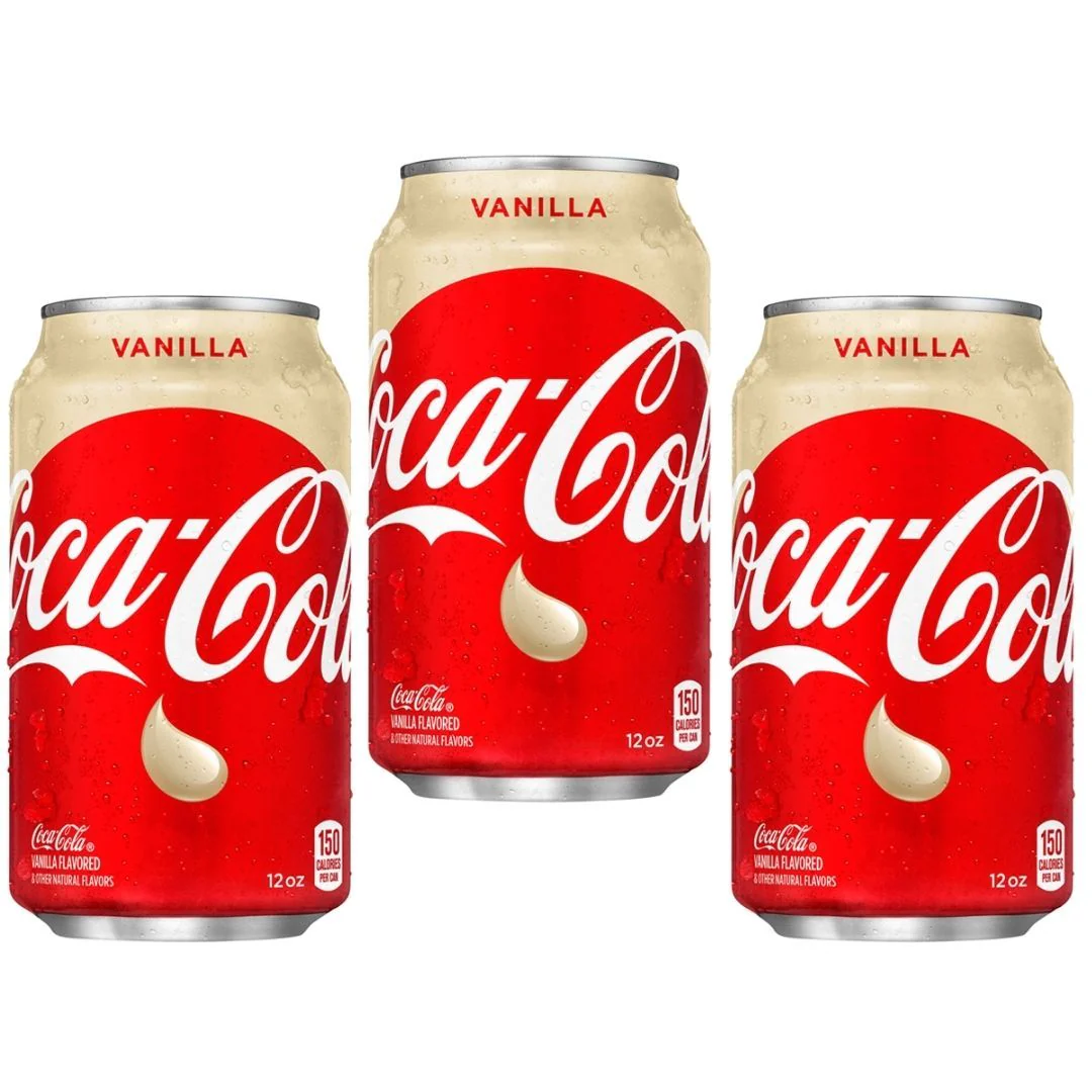 3 Coca-Cola Vanilla, drei Dosen Coca-Cola Vanille zu 355 ml