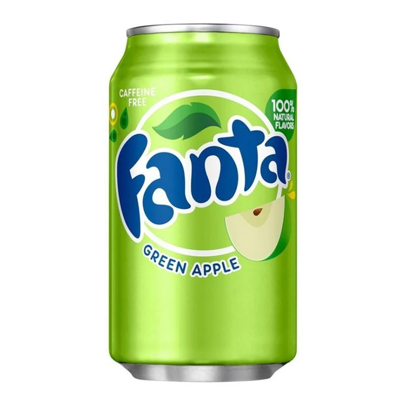 Fanta Green Apple, Getränk mit grünem Apfel, 355ml