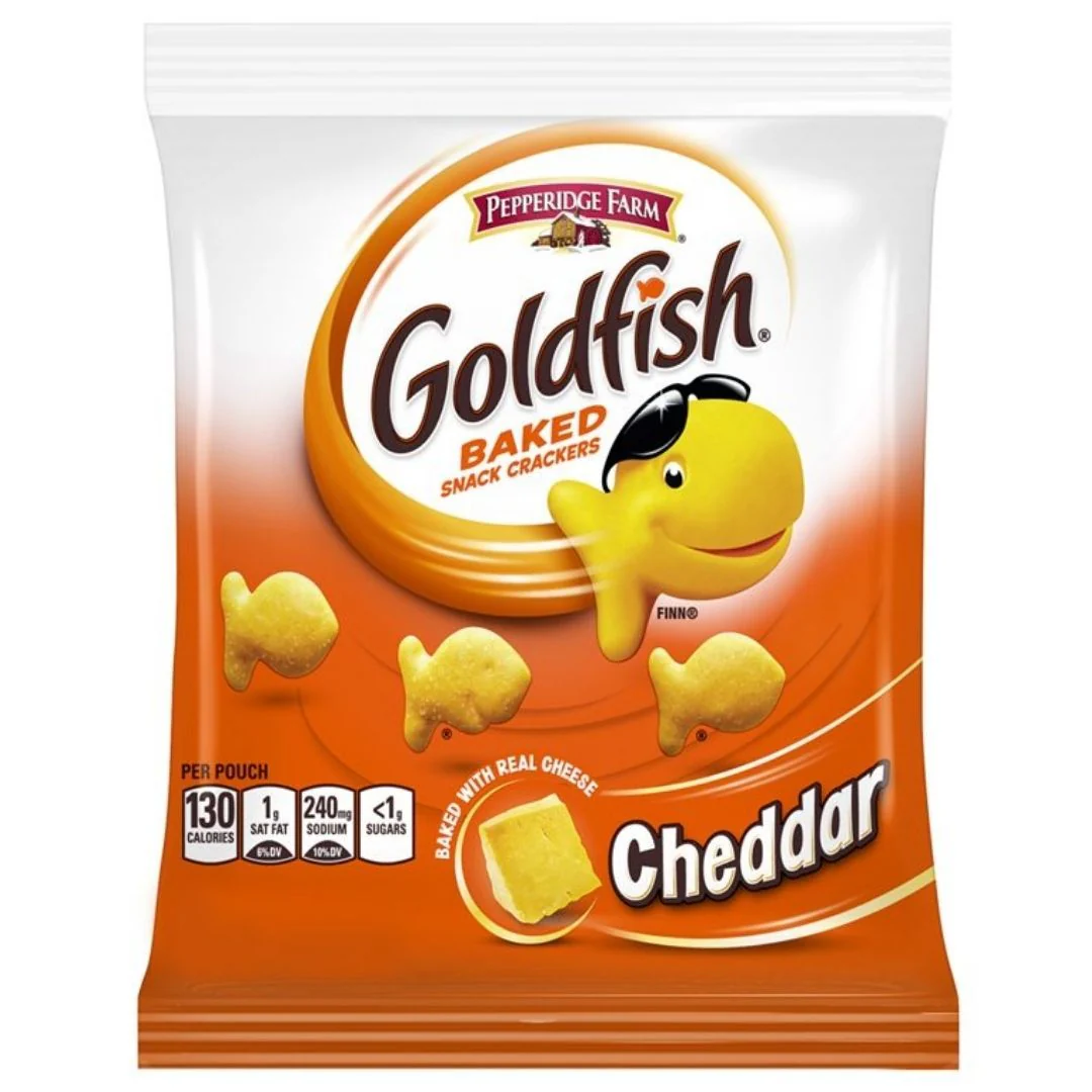 Goldfish Baked Cheddar, Cheddar-Cracker mit 43g