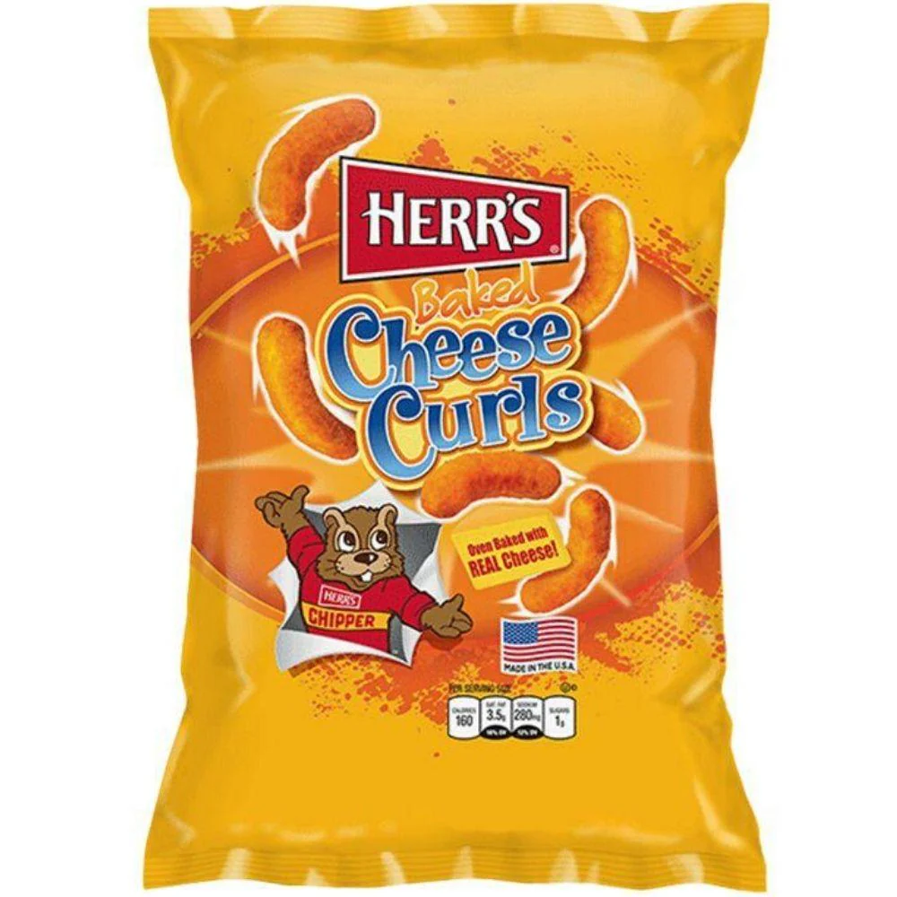 Herr's Baked Cheese Curls, gebackene Käsechips 28g