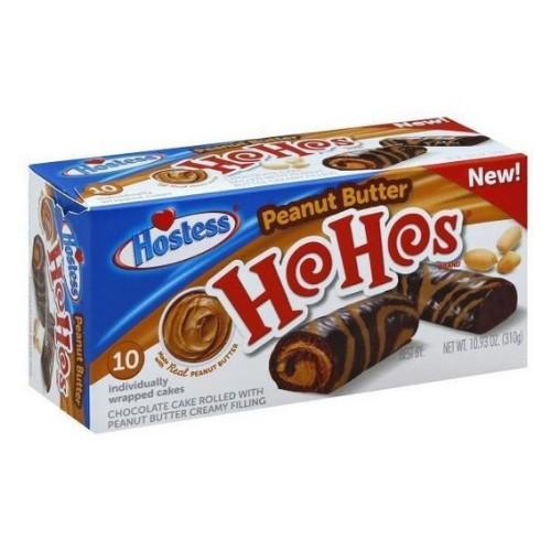Hostess HoHos Peanut Butter, Schokoladen- und Erdnussbutterrollen im 10er-Pack