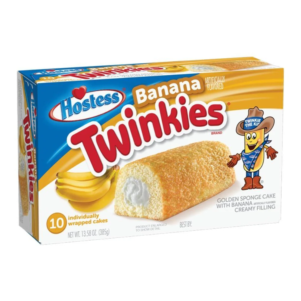 Hostess Twinkies Banana, gefüllte Kuchen mit Bananencreme im 10er-Pack 