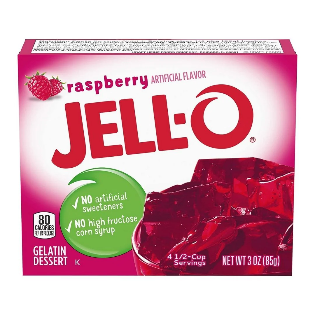 Jell-o Raspberry, Zubereitung für süße Himbeergelatine 85g