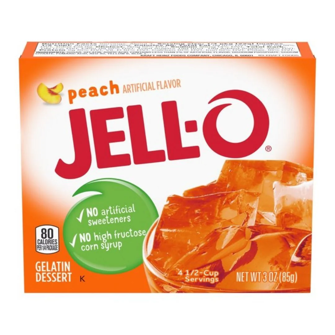 Jell-o Peach, Pfirsichgeschmack Gelatine Dessert Mix 85g