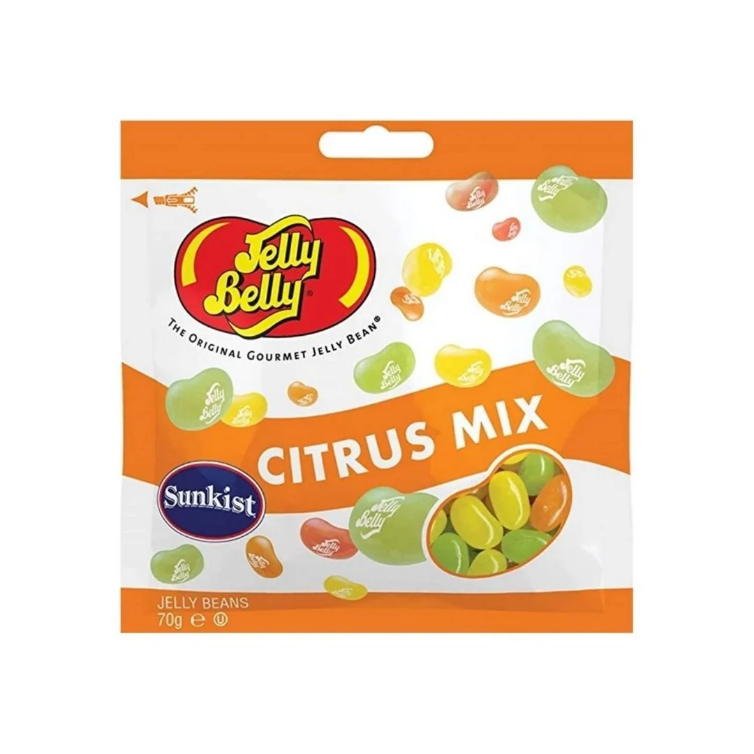 Jelly Belly Citrus Mix, Zitrusfruchtbonbons 70g 