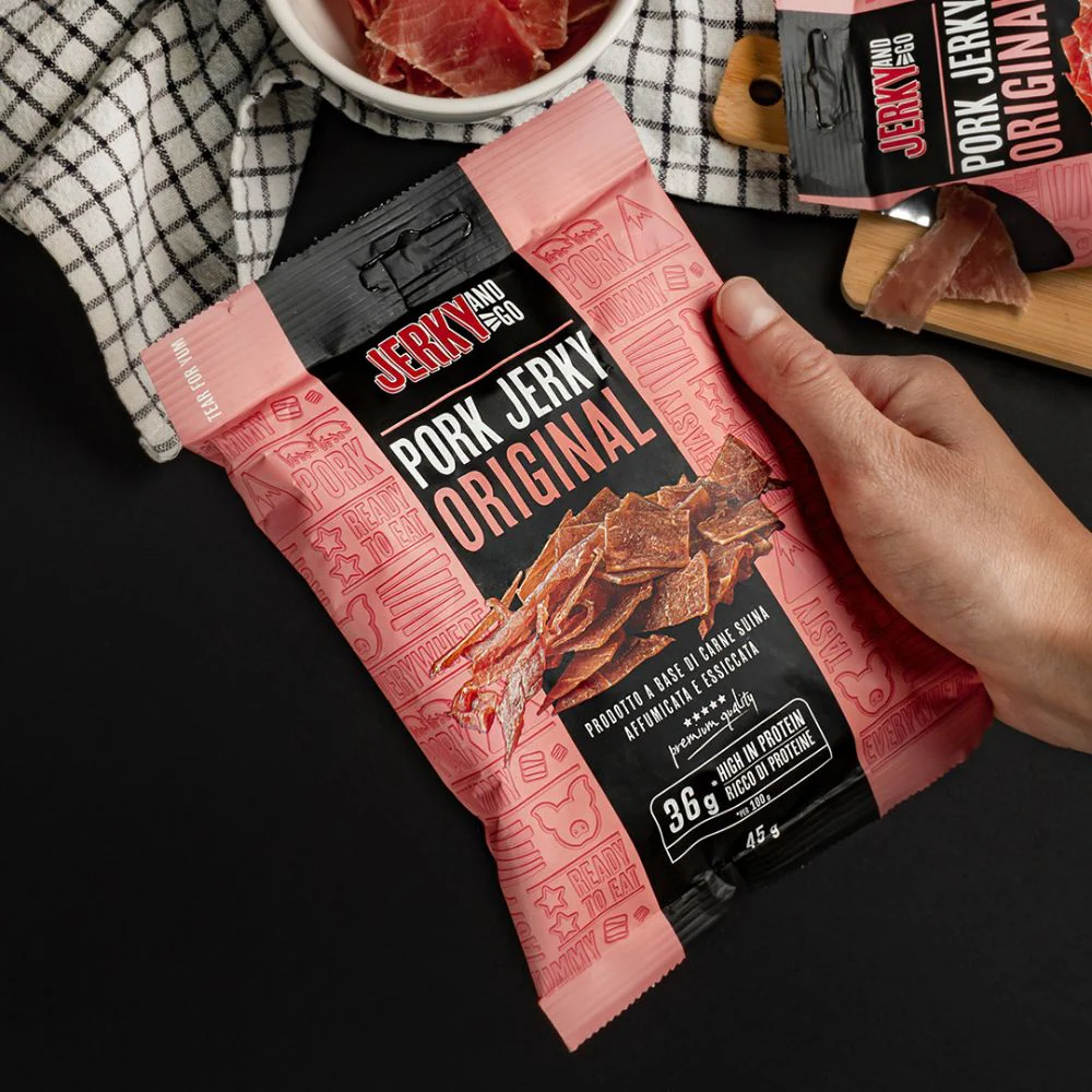 Jerky and Go Pork Jerky Original, Schweinefleisch Trockenfleisch 45g  - Image 3