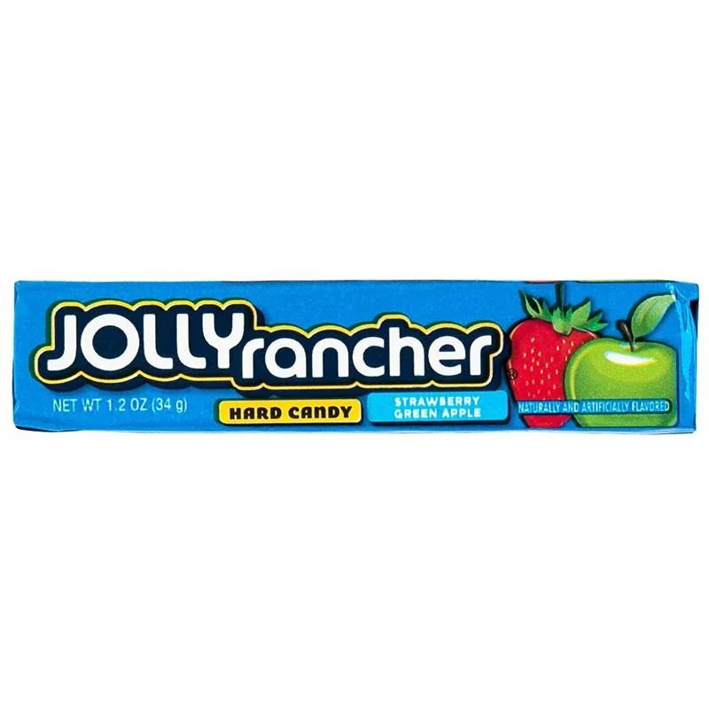 Jolly Rancher Hard Candy Strawberry Green Apple, Erdbeer- und grüner Apfelbonbons 34g