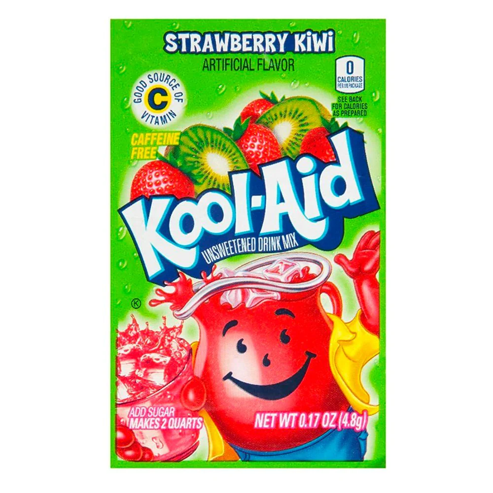 Kool Aid Strawberry Kiwi, Getränkepulver mit kiwi und Erdbeere, 4,8g