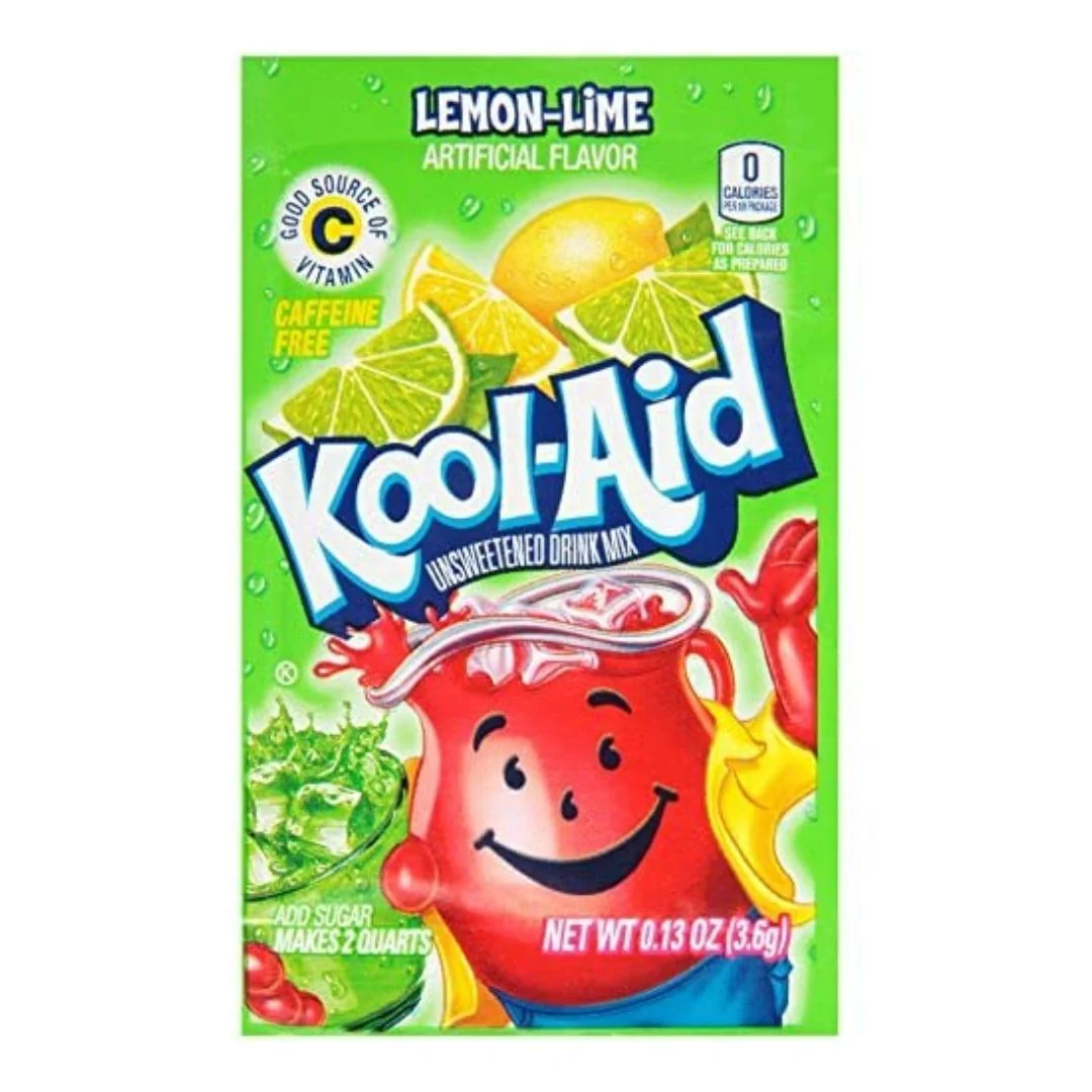 Kool Aid Lemon Lime, Getränkepulver mit Limettengeschmack, 6,5g