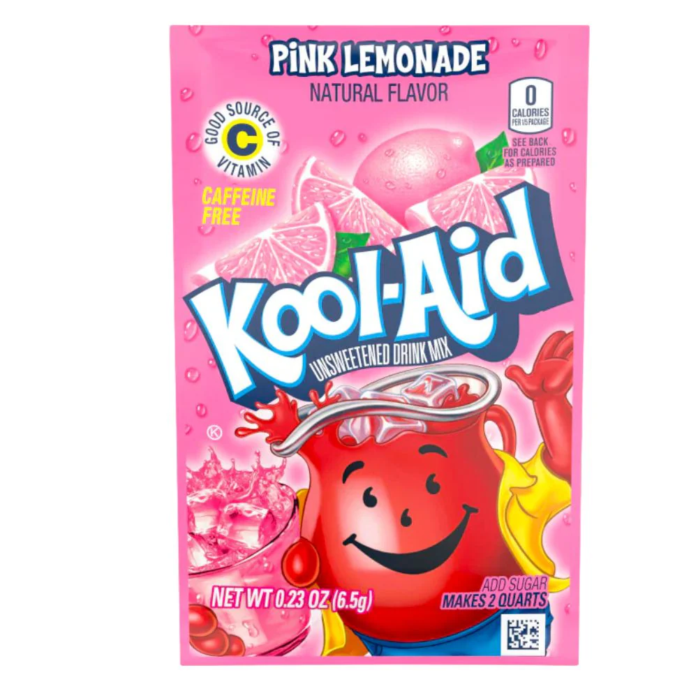 Kool Aid Pink Lemonade, Getränkepulver für rosa Limonade, 6,5g