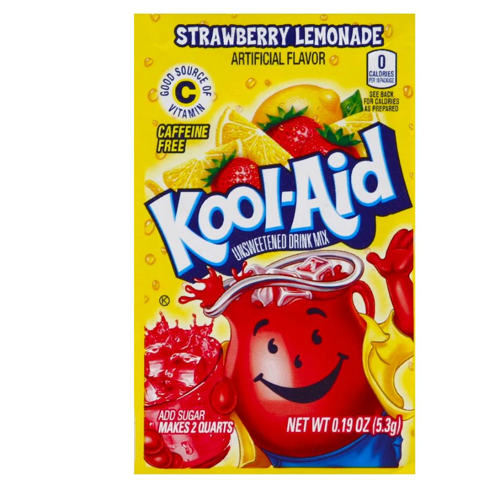 Kool Aid Strawberry Lemonade, Getränkepulver mit Zitronen- und Erdbeergeschmack, 5,3g