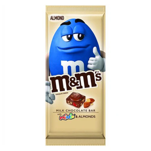 M&M's Mandelriegel, Schokoladenriegel gefüllt mit Mandeln und M&M's, 110,6g