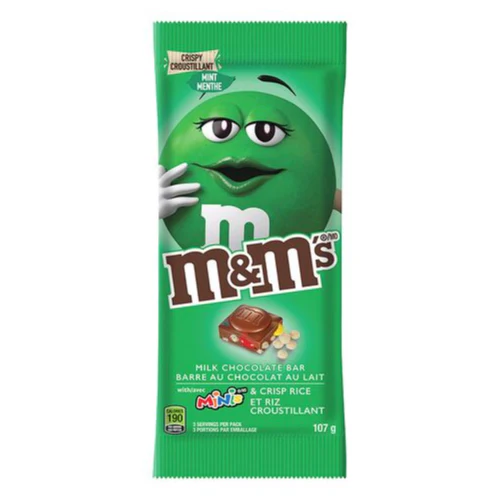M&M's Mint Bar, Schokoladenriegel mit Minze und M&M's, 107,7g