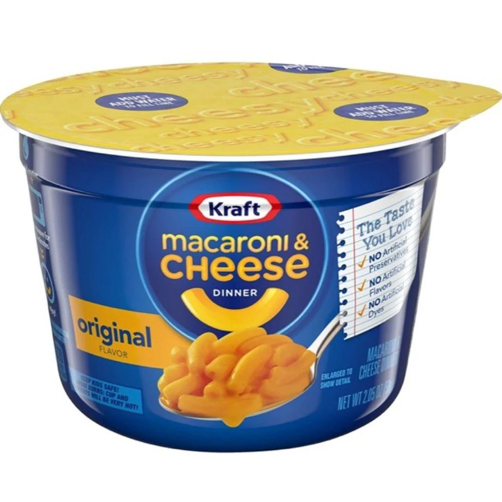 Kraft Macaroni and Cheese Dinner, zubereitete Käsenudeln mit 58g