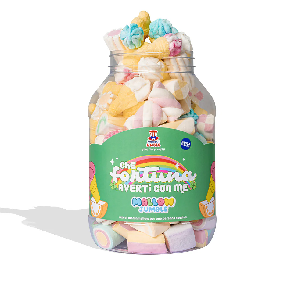 Mallow Jumble “Was für ein Glück, dich bei mir zu haben”, Glas von marshmallow zum Zusammenstellen mit deinen Lieblingsgeschmäckern - Image 4