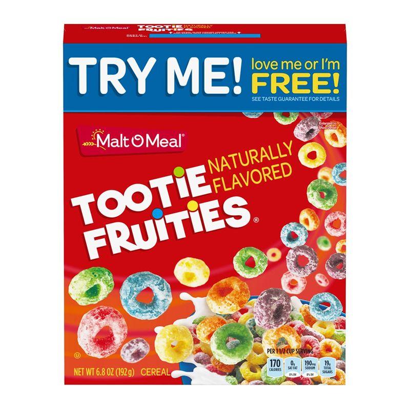 Malt o Meal Tootie Fruities, Packung mit 192 g Fruchtgetreide