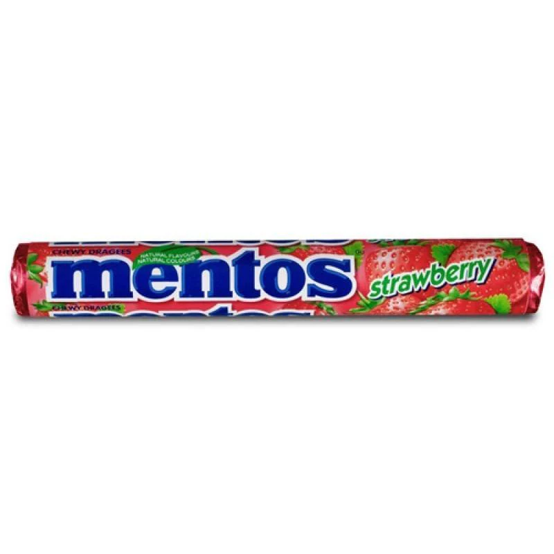 Mentos Erdbeere, Erdbeerbonbons 37,5g