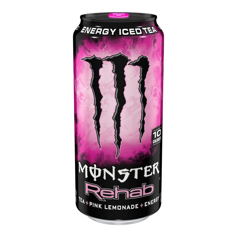 Monster Rehab Tea Pink Lemonade, energy drink mit rosa Limonadentee 458