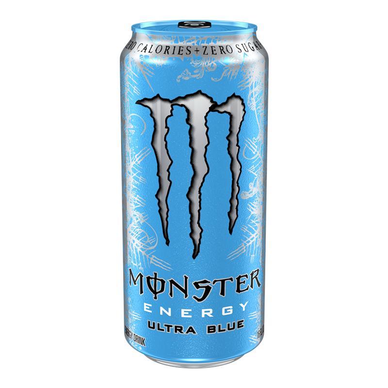 Monster Energy Ultra Blue, energy drink mit Himbeeren, 473 ml