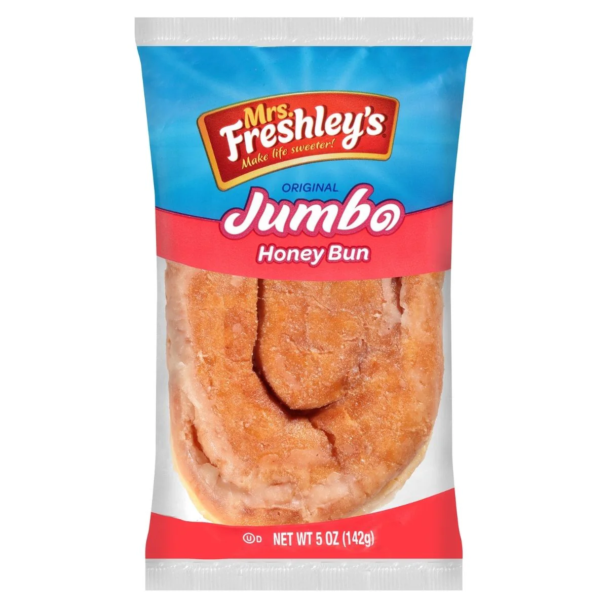 Mrs. Freshley's Original Jumbo Honey Bun, mit Zucker und Honig überzogene Donuts von 142g