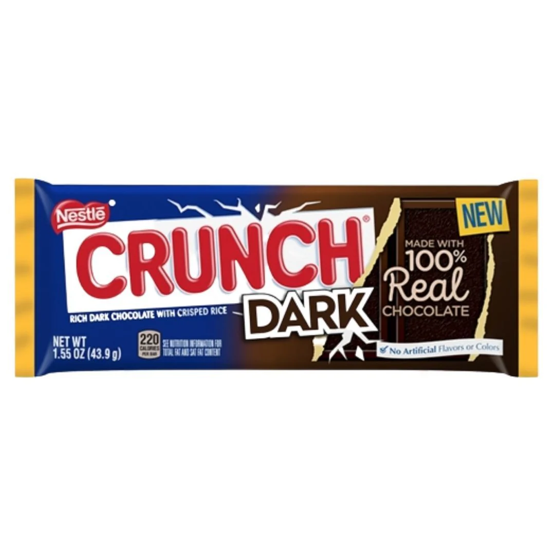 Nestlé Crunch Dark, dunkle Schokoladentafel mit 49,9g