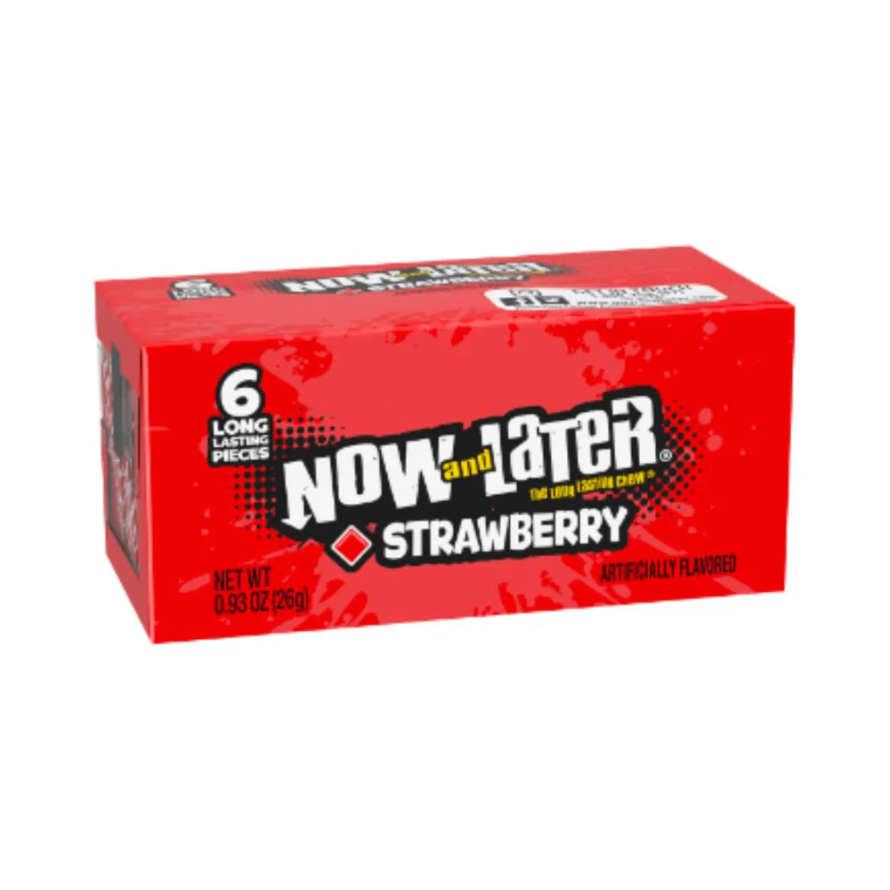 Now&Later Strawberry, Erdbeerbonbon mit 26g