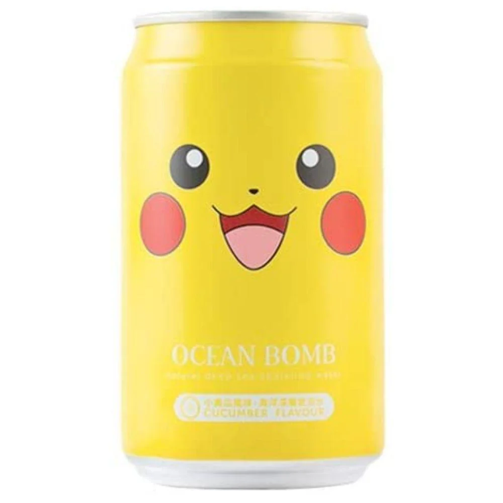 Ocean Bomb Pokemon Pikachu Gurken-Geschmack Sprudelwasser, Gurkengetränk von 330ml