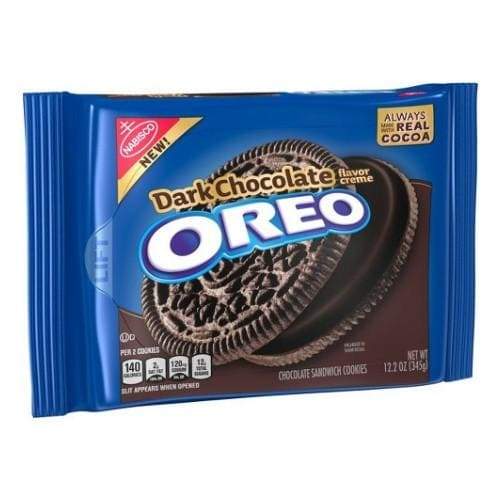 Oreo Dunkle Schokoladengeschmack Creme, dunkle Schokoladenkekse 345g