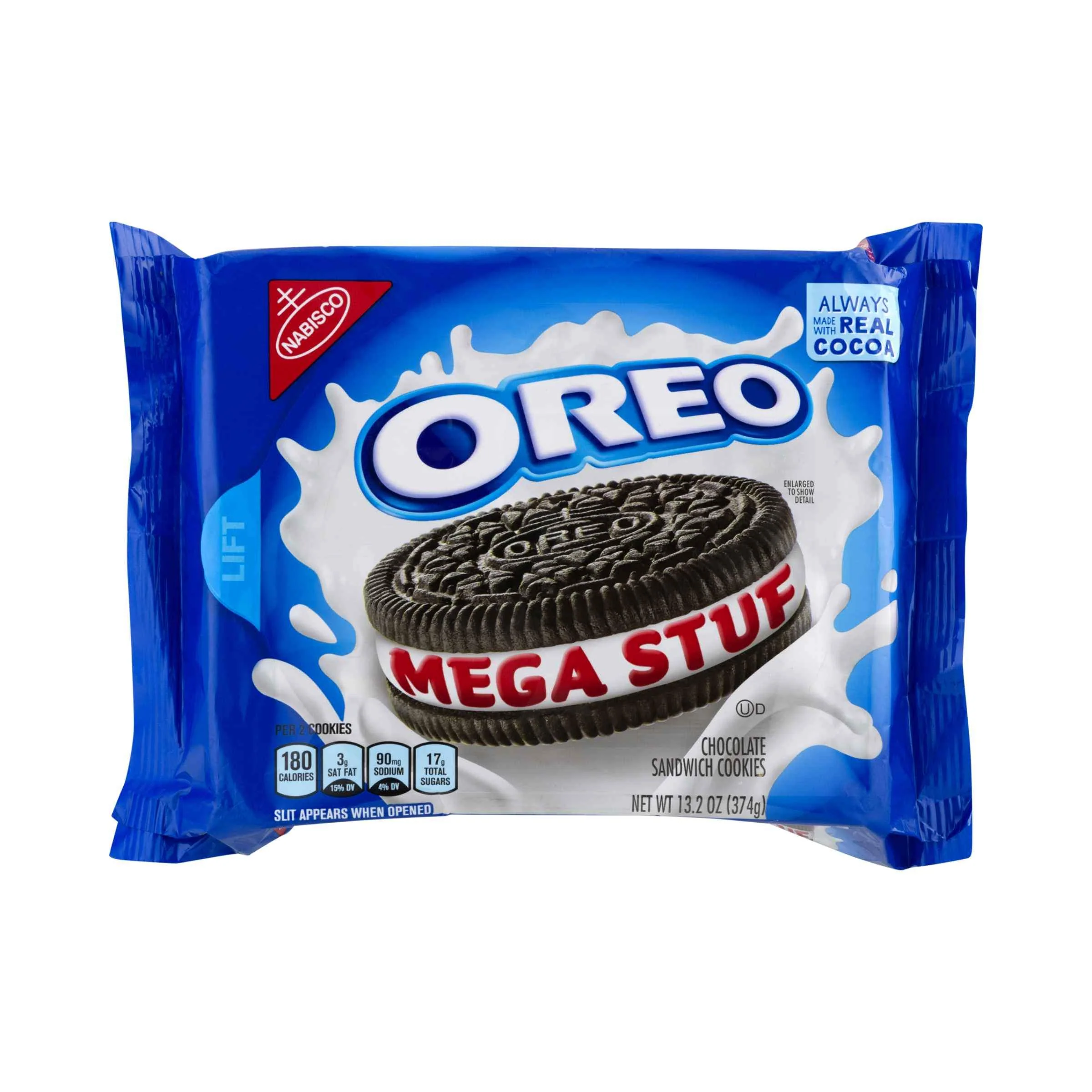 Oreo Mega Stuf, Oreo-Kekse mit doppelter Creme, 374g