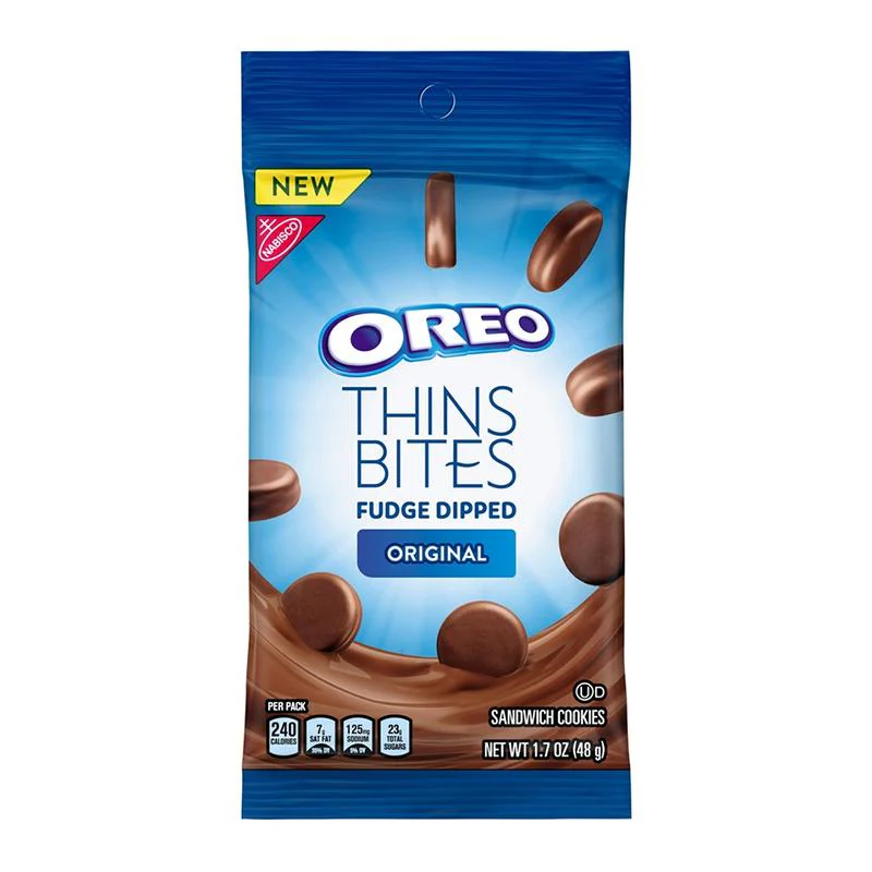 Oreo Thins Bites Fudge Dipped Original, Schokoladenkekse mit Vanillecreme 168g