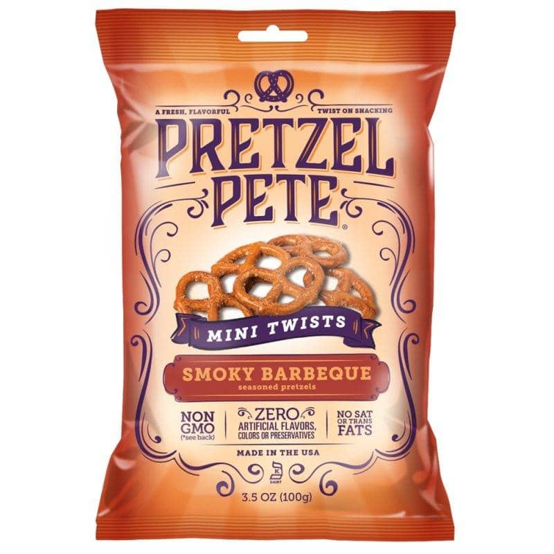 Pretzel Pete Mini Twists Smoky Barbeque, Brezel mit Käse- und BBQ-Geschmack 100g