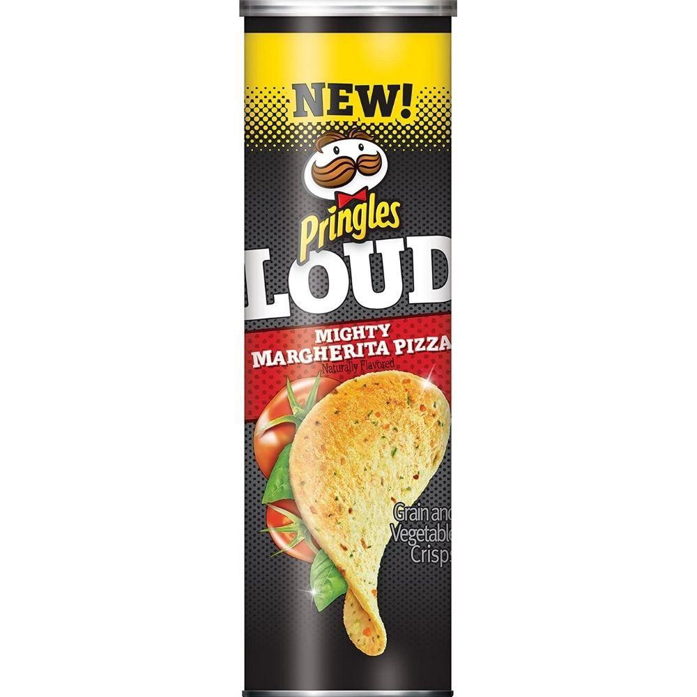 Pringles Loud Mighty Margherita Pizza, Chips mit Margherita-Geschmack, 154g
