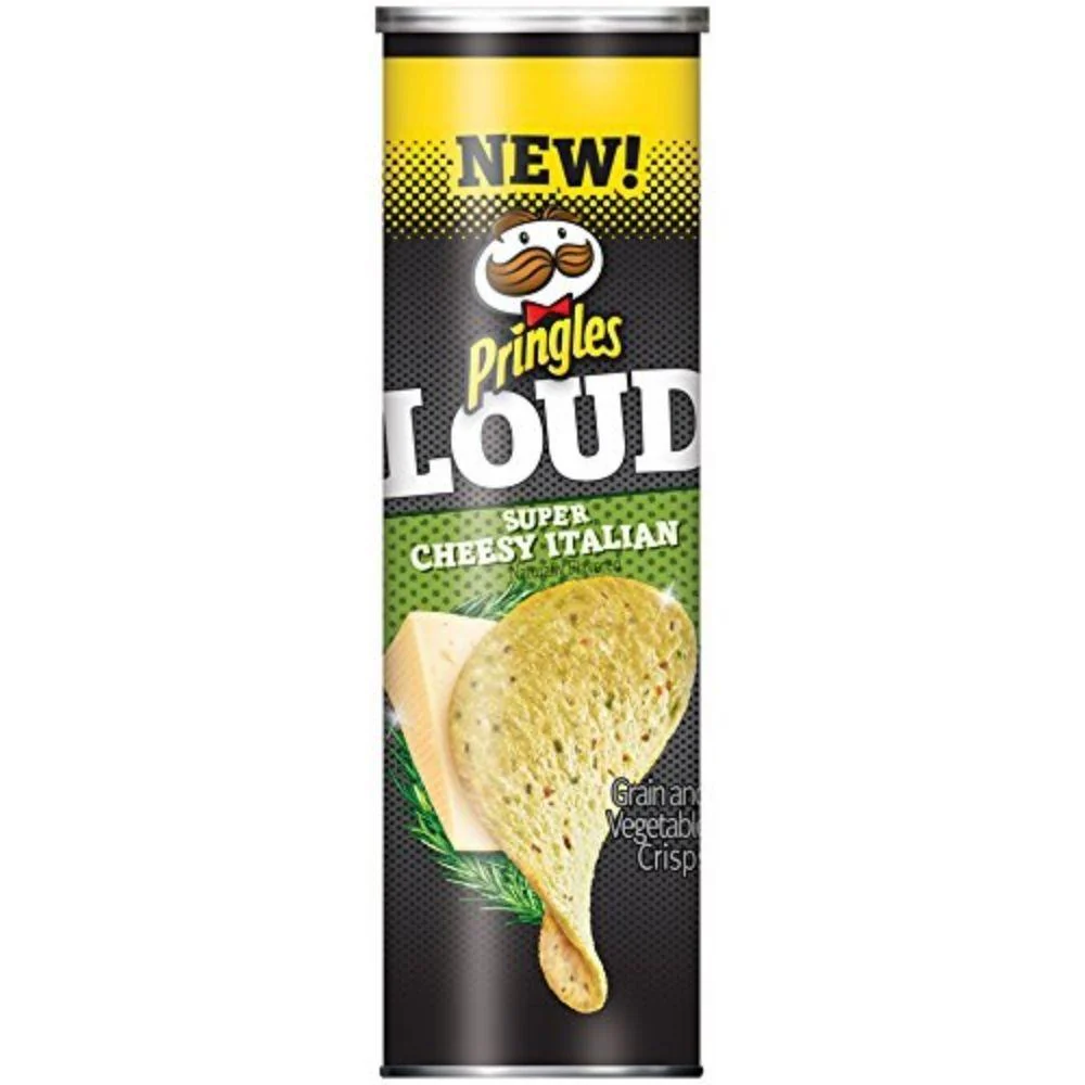 Pringles Loud Super Cheesy Italian, würzige Käsechips 146g