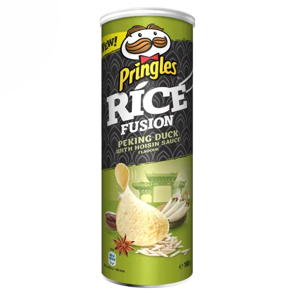 Pringles Rice Fusion Peking Duck And Hoisin, Chips mit Pekingenten-Geschmack mit Hoisin-Sauce 160g
