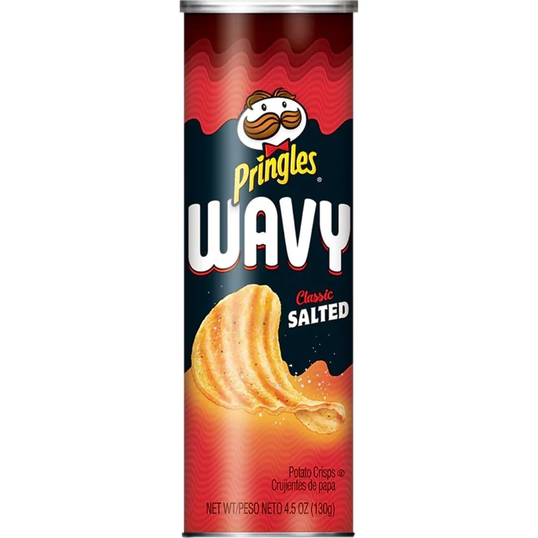 Pringles Wavy Classic Salted, Chips mit klassischem Salzgeschmack, 137g