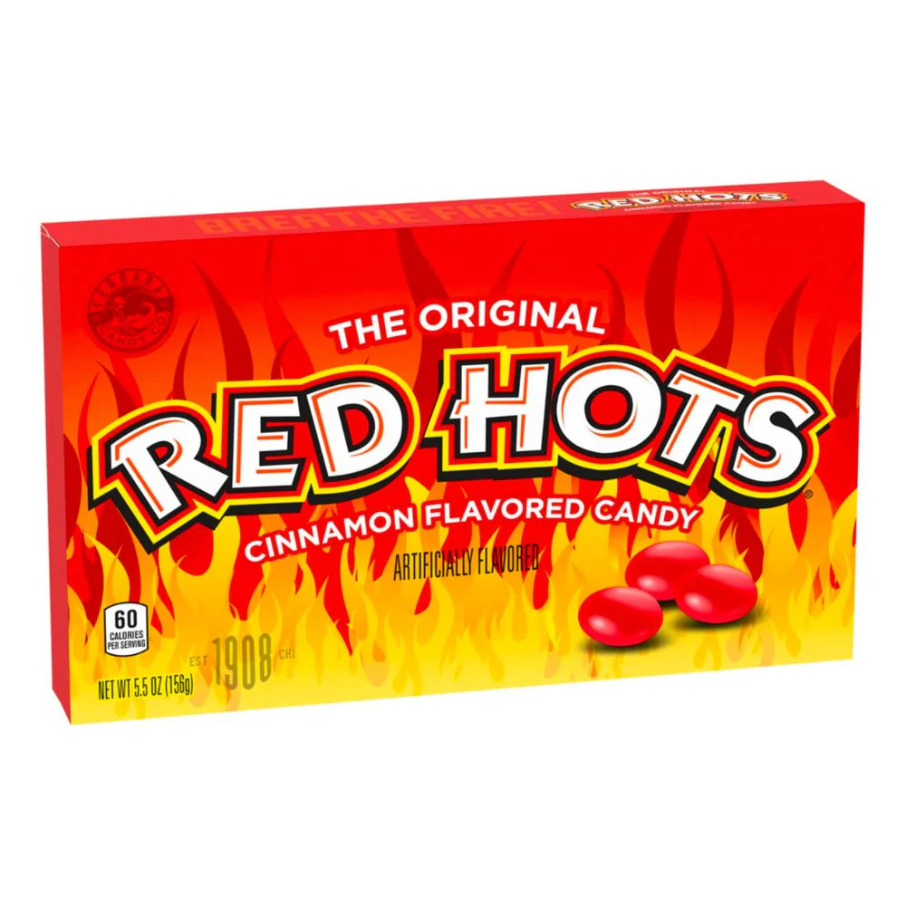 Red Hots Cinnamon Flavored Candy, starke Zimtzuckerbonbons, 26g