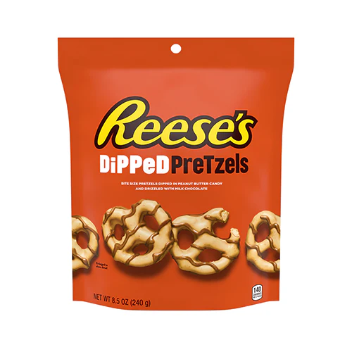 Reese's Peanut Butter Dipped Pretzels, Brezeln überzogen mit Erdnussbutter und Milchschokolade 120g